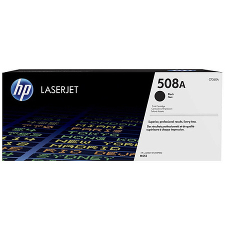 Оригинальный картридж HP (508A) CF360A черный (6000 стр) для HP  Color LJ M552/M553.