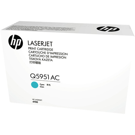Оригинальный картридж HP (643A) Q5951AC лазерный голубой (10000 стр)
