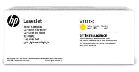 Оригинальный картридж  HP (212X) W2122XC для HP Enterprise M554/M555/M578 желтый (10000 стр)