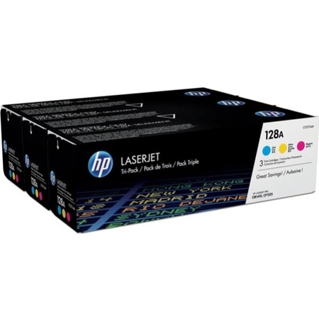 Оригинальный набор картриджей HP (128A) CF371AM 3 цвета CMY (1300 стр)