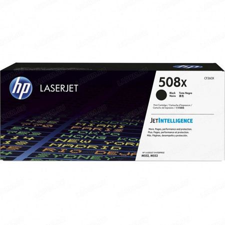Оригинальный картридж HP (508X) CF360X черный увеличенной емкости (12500 стр) для HP Color LJ M552/M553.