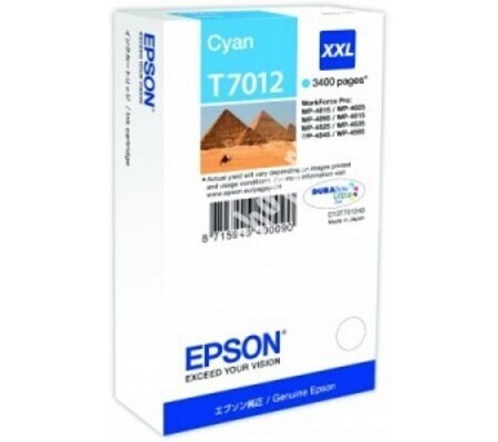 Картридж EPSON T7012 голубой экстраповышенной емкости для WP-4015/4095/4515/4595