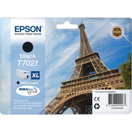 Картридж EPSON T7021 черный повышенной емкости для WP-4015/4095/4515/4595