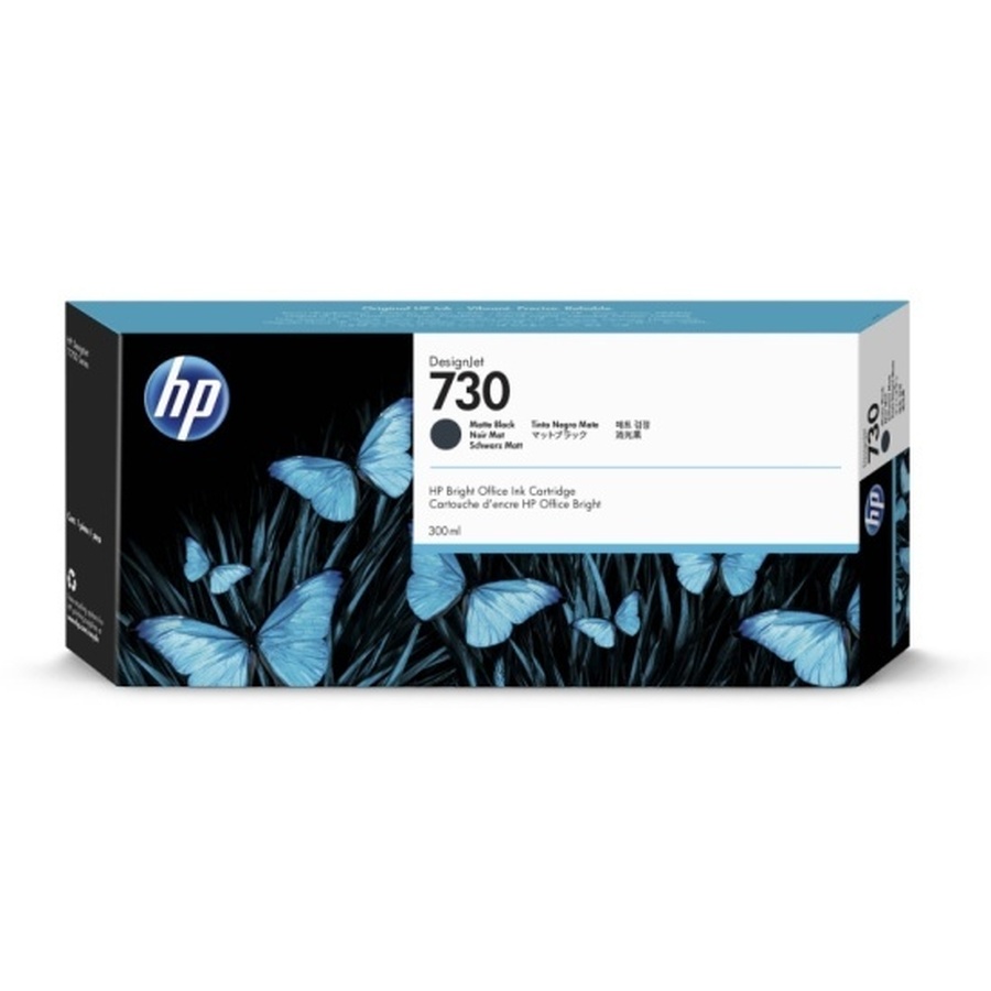 Оригинальный картридж HP (730) P2V71A  для принтеров HP Designjet, черный матовый (300 мл)