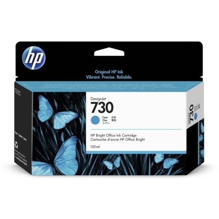 Оригинальный картридж HP (730) P2V62A  для принтеров HP Designjet голубой (130 мл)