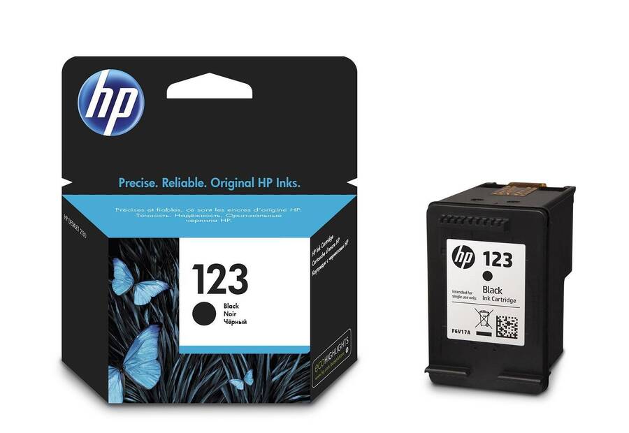 Картридж HP 123 струйный черный (120 стр)