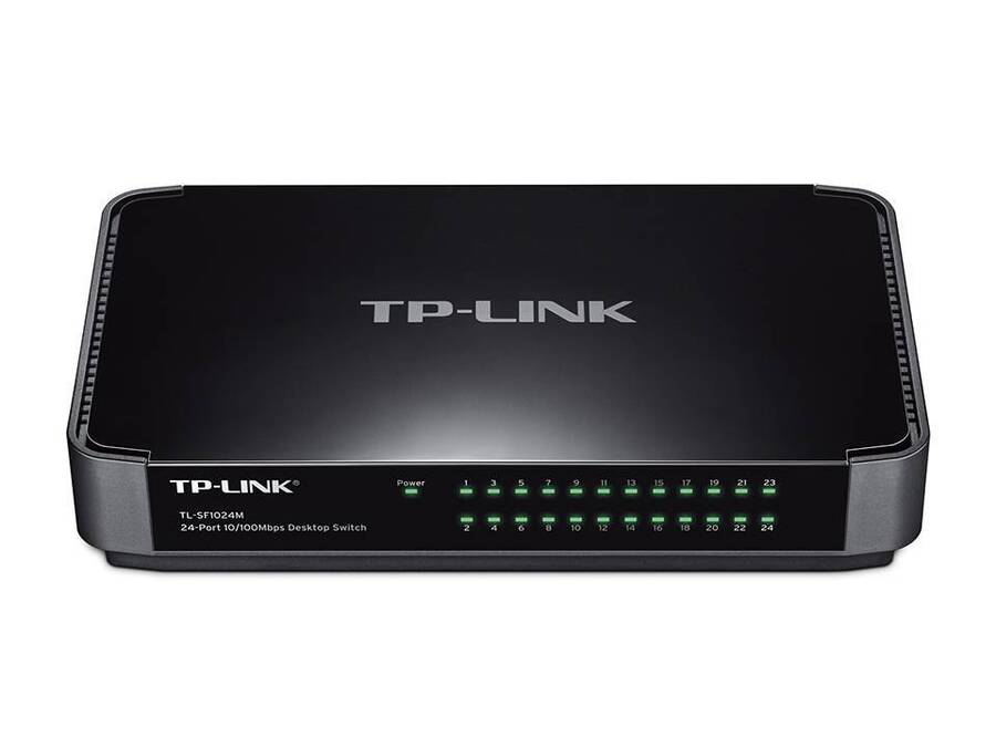 TP-Link TL-SF1024M 24-портовый коммутатор 10/100 Мбит/с, настольный пластиковый корпус