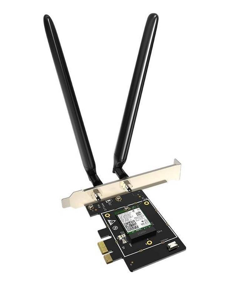 Tenda E33 Сетевой PCIe адаптер AX5400, 2,4/5/5 ГГц, до 2402 Мбит/с