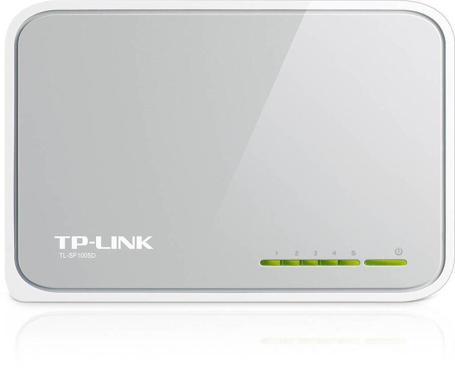 TP-Link TL-SF1005D 5-портовый настольный коммутатор 10/100 Мбит/с, пластиковый корпус