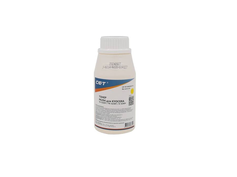 Тонер для KYOCERA ECOSYS M5521cdn/M5526cdw/P5021cdn/P5026 Yellow (PK294) 50г/бут. (TK-5220Y/TK-5230Y/TK-5240Y) Japan CET