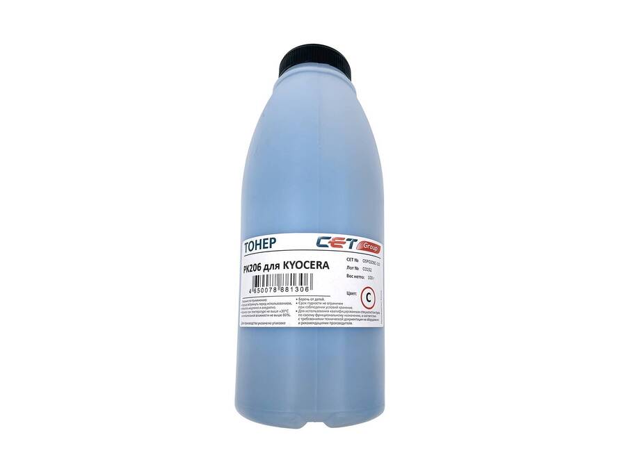 Тонер для KYOCERA ECOSYS M6030cdn/6035cidn/6530cdn/P6035cdn Cyan (PK206) 100г/бут. (унив.) (Japan) CET