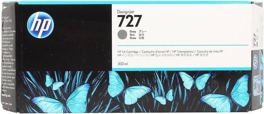 Оригинальный картридж HP 727 (F9J80A) для HP DesignJet T1500, T1530, T2500, T2530, T920, T930, T930 2W, T930, серый фото (300 мл)
