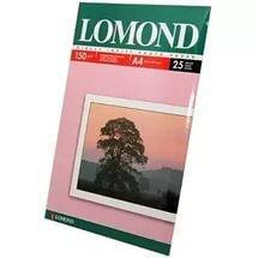 Фотобумага LOMOND Односторонняя Глянцевая, 150г/м2, A4 (21X29,7см) 25л. для струйной печати.
