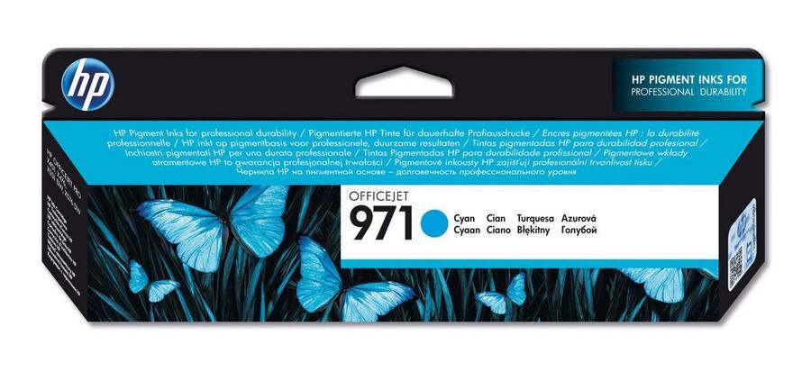 Оригинальный картридж HP 971 (CN622AE) для HP Officejet X476/X576/X451/X551 голубой (2500 стр)