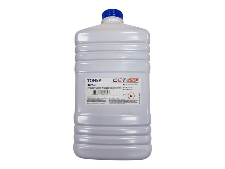 Тонер для RICOH MPC2504/C2003/ IM C2000/C2500A Black (KR1K) 500г/бут (842307/842311/842327/841925/842418) CET