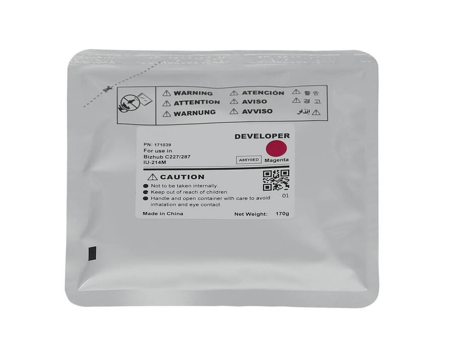 Девелопер для KONICA MINOLTA Bizhub C227/C287 Magenta 170г/90000 стр. (IU-214M-Developer/A85Y0ED) CET