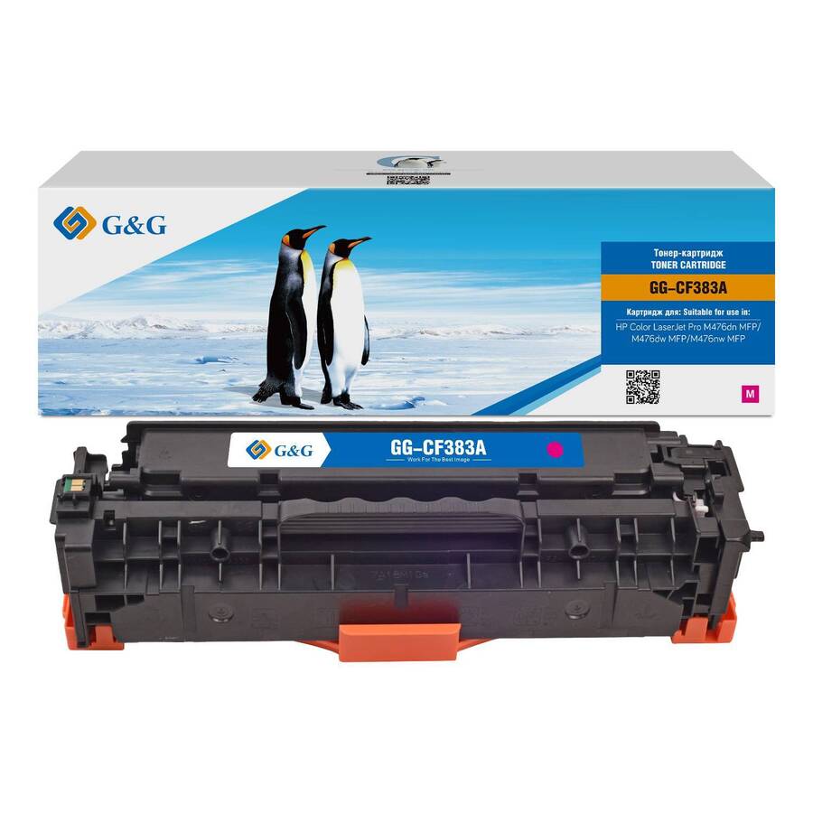 Картридж G&G, аналог HP CF383A/312A красный 2.7k с чипом