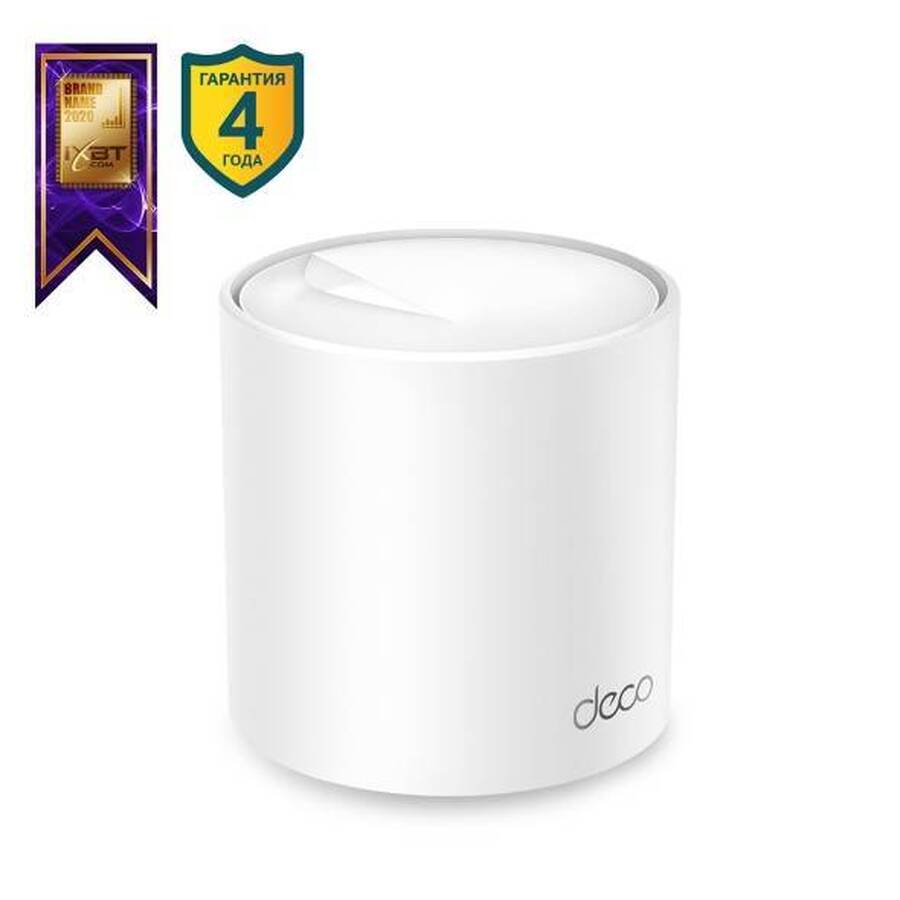 TP-Link Deco X20(1-pack) Домашняя Mesh Wi-Fi 6 система AX1800, до 574 Мбит/с на 2,4 ГГц + до 1201 Мбит/с на 5 ГГц