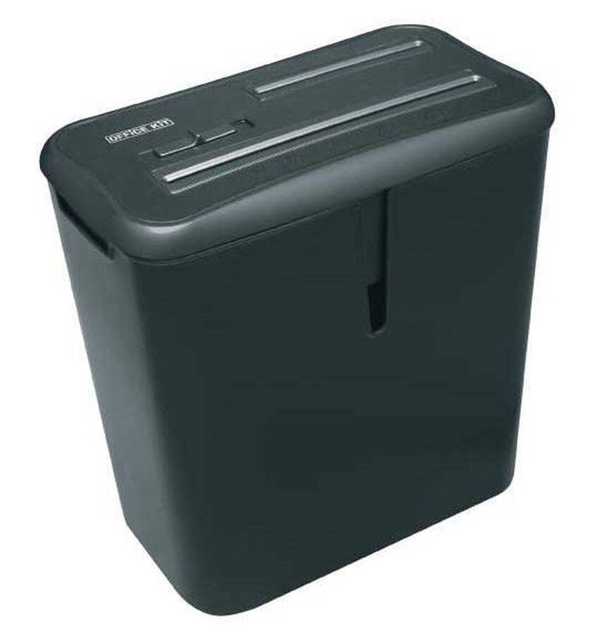 Шредер Office Kit S30 -  4 х 40 мм/ 6 лист./14 литр./ кл. 3/ старт -стоп -реверс./ скобы -карты -CD/ съемн. реж. блок.