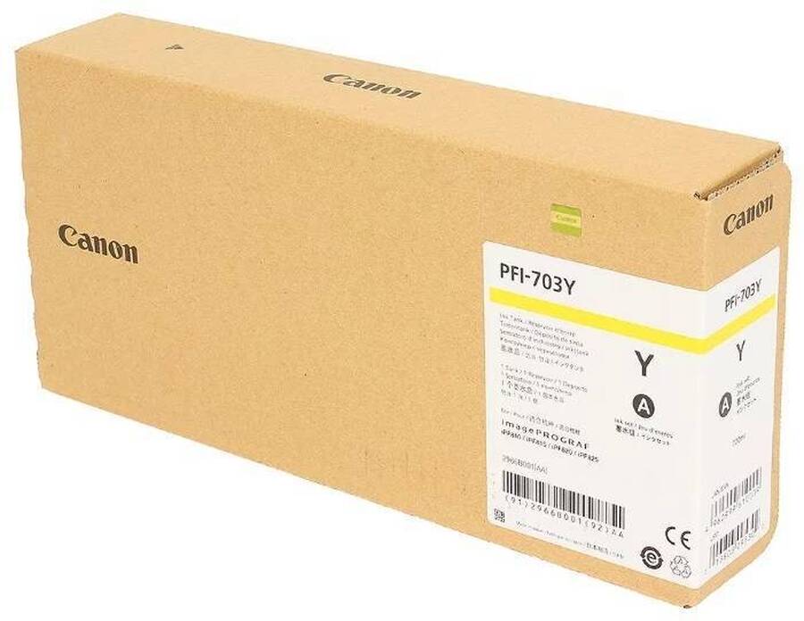 Картридж CANON PFI-703 Y желтый, 700 мл