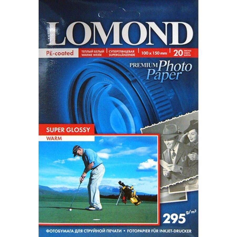 Фотобумага LOMOND Односторонняя Супер Глянцевая 295/A6/20л. (Warm)