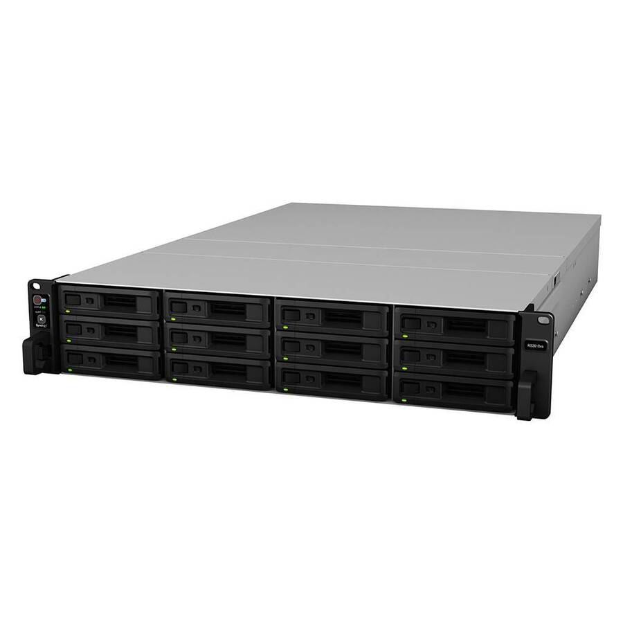 Synology RS3618xs Сетевое хранилище 12x2.5/3.5 SATA, Intel Xeon D-1521/4x2.4GHz, 8GB DDR4, 4x1 Гбит/с, 2xUSB