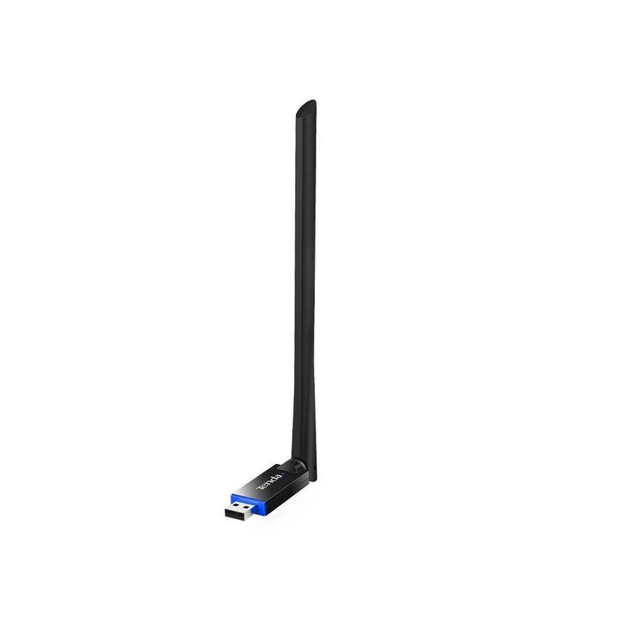 Tenda U11 Pro Двухдиапазонный Wi-Fi адаптер, 2,4/5 ГГц, до 900 Мбит/с, передатчик 20 dBm, подключение USB 2.0, 1х6dBi