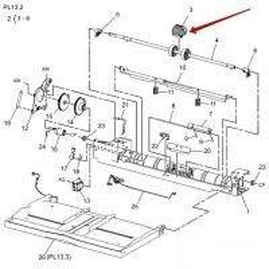 Ролик подачи лотка ручной подачи XEROX WC 7120