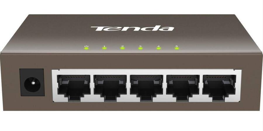 Tenda TEG1005D Коммутатор неуправляемый, 5 портов, 5x1 Гбит/с, настольный, металлический корпус
