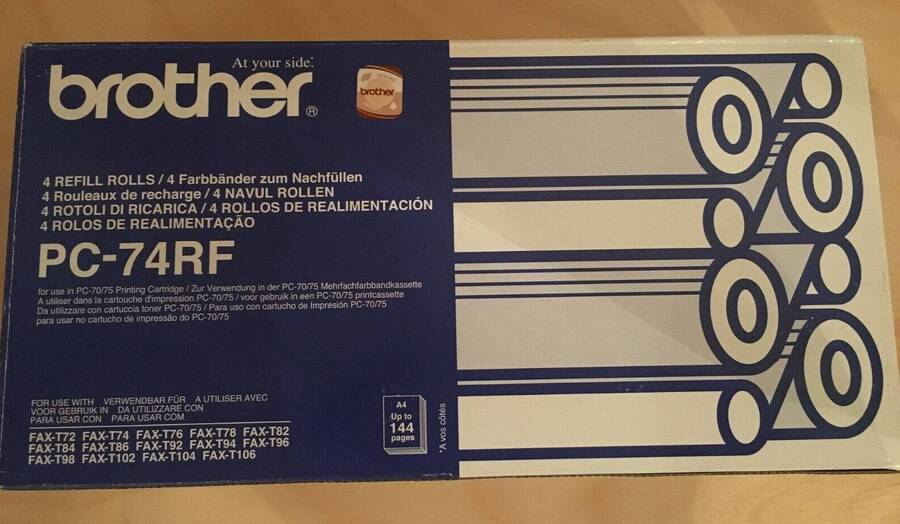Термопленка Brother PC-74RF Fax 104R/106R T72/74/76/78/645/685/727/737/ 4 * 144 стр.