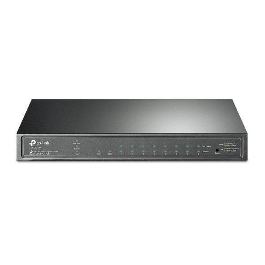 TP-Link TL-SG2210P V5.0 JetStream 8‑портовый гигабитный Smart коммутатор PoE+ с 2 SFP-слотами