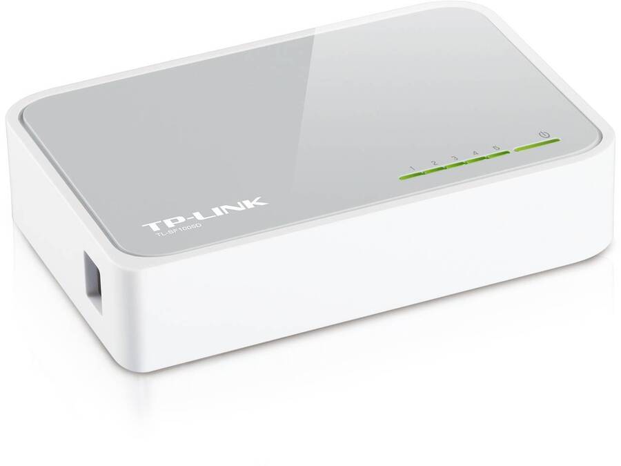TP-Link TL-SF1005D 5-портовый настольный коммутатор 10/100 Мбит/с, пластиковый корпус