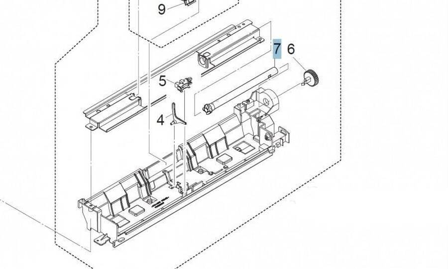 Ось лотка ручной подачи KYOCERA 302K308080
