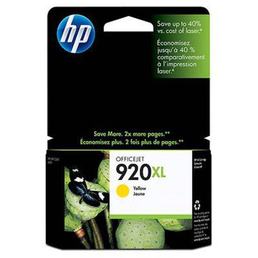 Оригинальный картридж HP 920XL (CD974AE) для HP Officejet 6000, 6500, 7000, 7500A, желтый (700 стр)