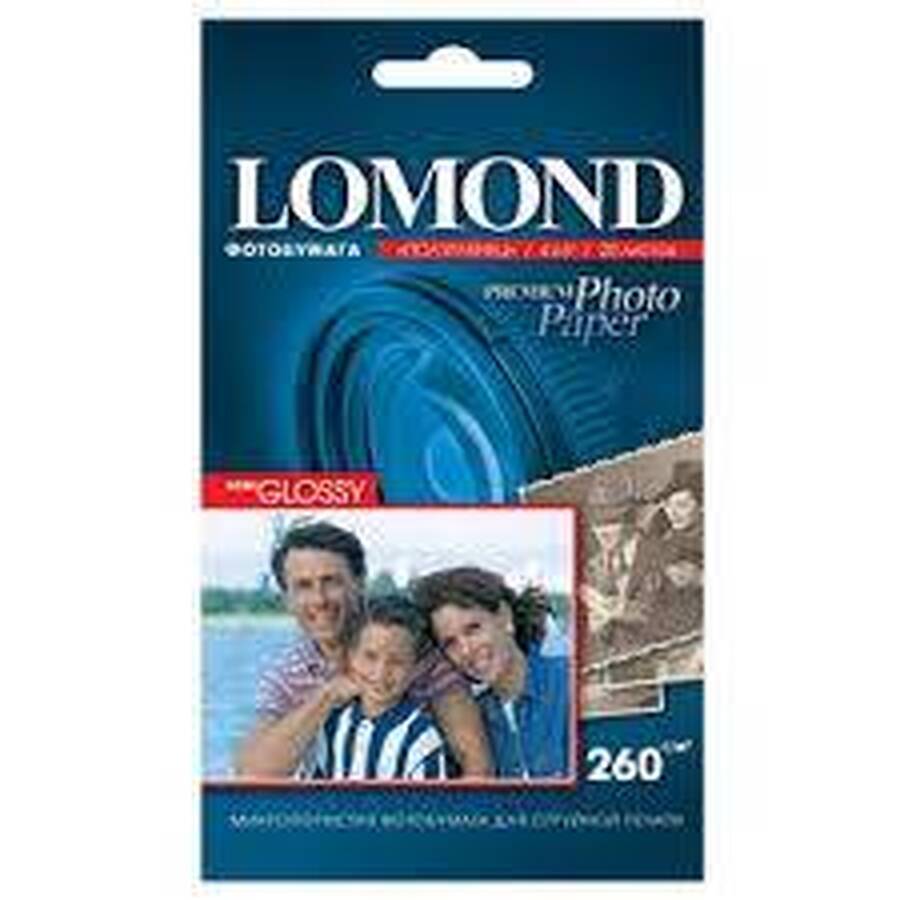 Фотобумага LOMOND для струйной печати, A4, 250 г/м2, 20 листов (Полуглянцевая тепло-белая, микропористая).