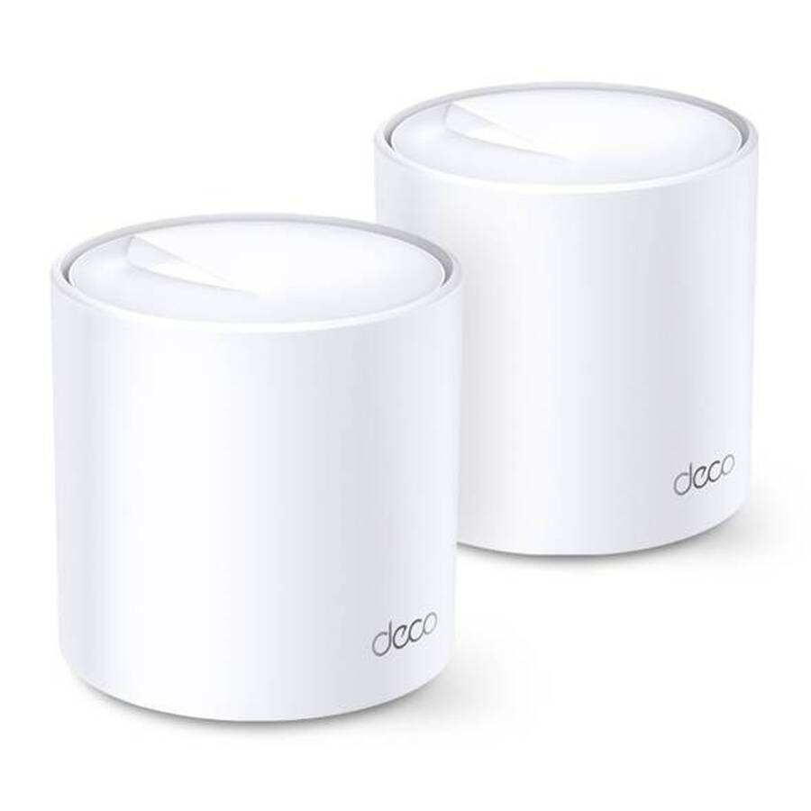 TP-Link Deco X20(2-pack) Домашняя Mesh Wi-Fi 6 система AX1800, до 574 Мбит/с на 2,4 ГГц + до 1201 Мбит/с на 5 ГГц