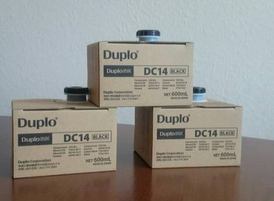 Краска DUPLO DC14 DP-C100/C105/C203/C205/M300/M400/L200/L500 (90115, черная, 600мл) (о) (ПРОДАВАТЬ КРАТНО ДВУМ ШТУКАМ!!)