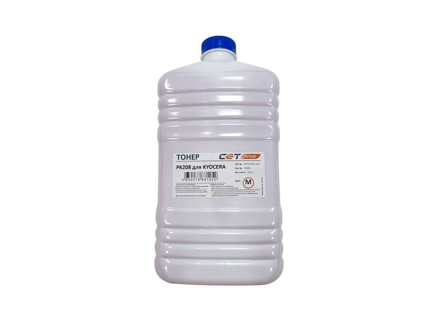 Тонер для KYOCERA ECOSYS M5521cdn Magenta (PK208) 500г/бут. (TK-5220M/TK-5230M/TK-5240M/TK-5430M/TK-5440M) CET