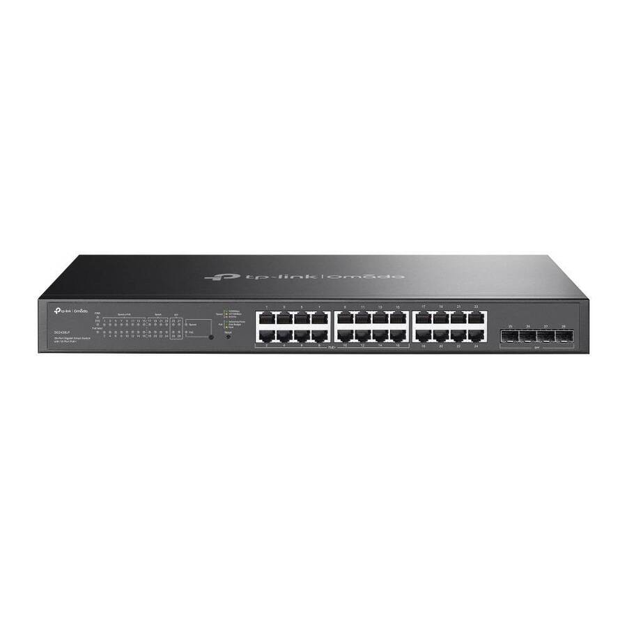 TP-Link SG2428LP Управляемый 28‑портовый гигабитный коммутатор L2 с 24 портами, 16 портов PoE+, 4 гигабитных SFP-слота