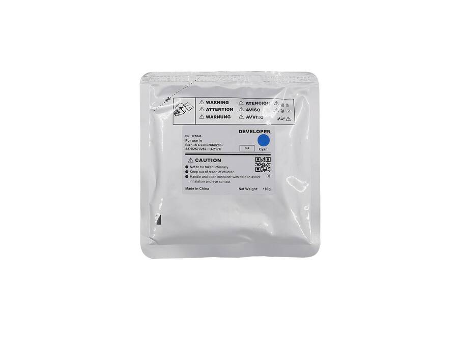Девелопер для KONICA MINOLTA Bizhub C227i/C257i/C287i Cyan 180г, 90000 стр. (IU-217C-Developer) CET