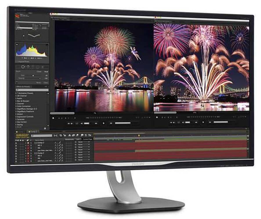 МОНИТОР 32 PHILIPS 328P6AUBREB/00 Black с поворотом экрана (IPS, 2560x1440, 4 ms, 178°/178°, 450 cd/m, 50M:1, +HDMI2.0)