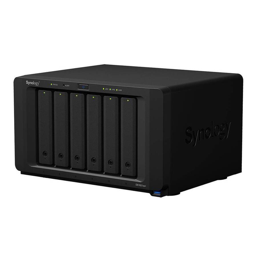 Synology DS1823xs+ Сетевое хранилище 8x2.5/3.5 SATA, Ryzen V1780B-3.35GHz, 8GB DDR4, 2x1 Гбит/с, 1x10 Гбит/с, 3xUSB