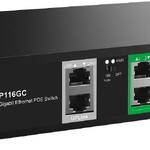 Netis P116GC Коммутатор неуправляемый PoE+, 18 портов, 18x1 Гбит/с, PoE+ 16х30 Вт (до 240Вт), Uplink RJ45 2*1 Гбит/с