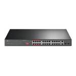 TP-Link TL-SL1226P 24-портовый монтируемый в стойку PoE+ коммутатор 10/100 Мбит/с с 2 гигабитными портами