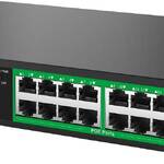 Netis P116GC Коммутатор неуправляемый PoE+, 18 портов, 18x1 Гбит/с, PoE+ 16х30 Вт (до 240Вт), Uplink RJ45 2*1 Гбит/с