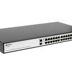 ORIGO OS1226P/285W/A1A Неуправляемый PoE-коммутатор 24x100Base-TX PoE+, 2x1000Base-T, PoE-бюджет 285 Вт, корпус металл