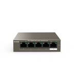 Tenda TEG1105P-4-63W Коммутатор неуправляемый PoE, 5 портов, 5x1 Гбит/с, PoE 4х30 Вт (до 58 Вт), настольный