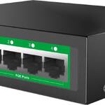 Netis P106GC Коммутатор неуправляемый PoE, 5 портов, 5x1 Гбит/с, PoE+ 4х30 Вт (до 60Вт), SFP 1x1 Гбит/с