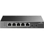 TP-Link TL-SG1005P-PD Настольный коммутатор с 5 гигабитными портами (1 порт с входящим PoE++, 4 порта с исходящим PoE+)