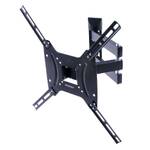 Кронштейн Kromax DIX-24 черный для TV 15-55, настенный наклонно-поворотный, max VESA 400x400, от стены 66.5-444мм